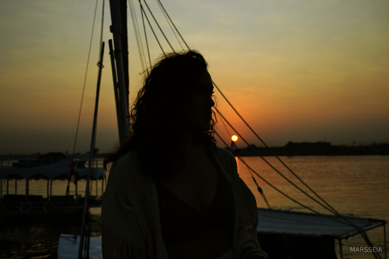 Felucca at sunset, the Nile